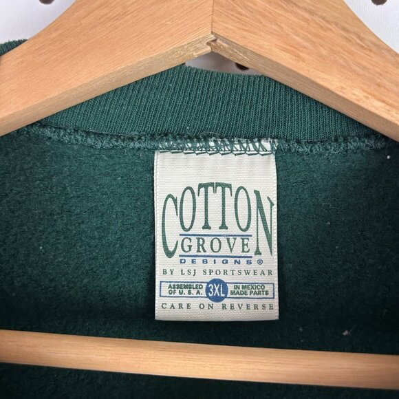 Cougar Cat 90s Vintage Crewneck 3XL Green Nature Wildlife Cotton USA Sweatshirt - Picture 5 of 6